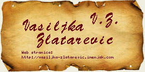 Vasiljka Zlatarević vizit kartica